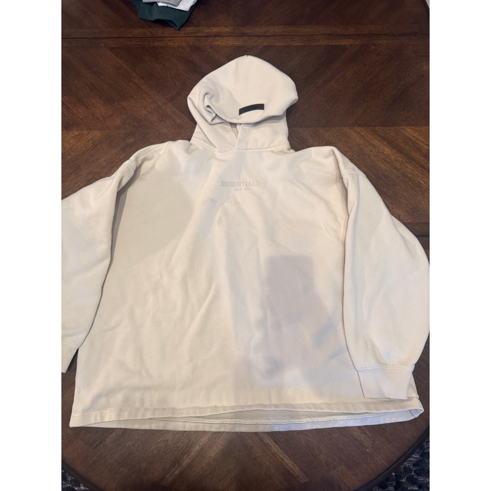 Essentials Fear of‎ God Hoodie Pullover Sweatshirt Beige Minimalist Style |P1